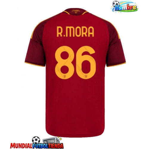 Camiseta AS Roma Rodrigo Mora #86 Primera Equipación Replica 2026-27 mangas cortas